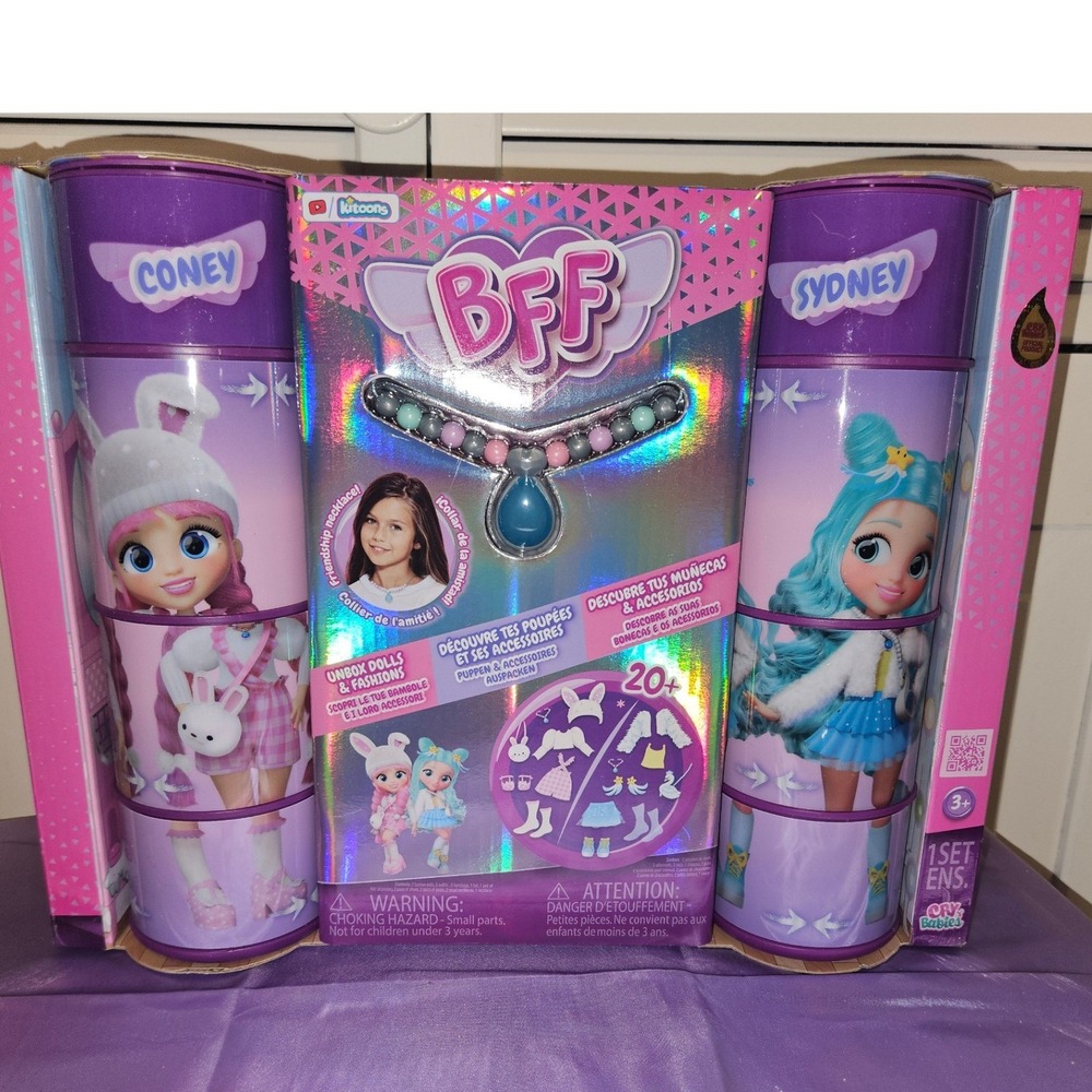 Cry Babies BFF Coney and Sydney 2-Pack Fashion Doll Set 20+ Surprises 904316 NEW